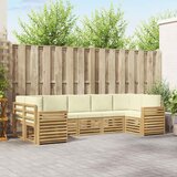  Set vanjskih sofa 7 pcs Bijela i krem 304 x 132,5 x 73 cm | Eponuda.com
