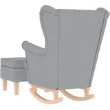  Stolica za ljuljanje s osloncem za noge od tkanine svjetlosiva | shoptok.hr
