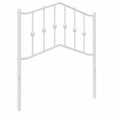vidaXL Kovinsko vzglavje belo 80 cm, (21055649) Cene