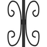 vidaXL Vrata za ograjo s suličastim vrhom črna 305x198 cm prašno jeklo | Shoptok.si
