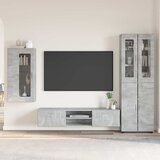  Set TV komoda FLORIN 3 kom. Betonski sivi Konstruirano drvo | shoptok.hr