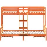 vidaXL Krevet na kat 80x200/140x200 cm masivna borovina voštano smeđi | shoptok.hr