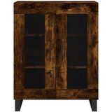 Visoka komoda dimljeni hrast 69,5x34x180 cm konstruiranog drva | shoptok.hr