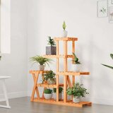 vidaXL Stalak za cvijeće 95 x 25 x 96 cm od masivne jelovine | shoptok.hr