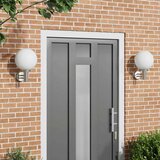  Vanjska zidna lampa 2 pcs Srebrno 28 x 25 x 38 cm | shoptok.hr