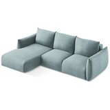 Makamii Plava sklopiva kutna garnitura (s lijevim kutom/s ležaljkom) Leila – | shoptok.hr