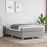  Krevet s oprugama i madrac svjetlosivi 120 x 200cm od tkanine | shoptok.hr