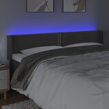  LED uzglavlje tamnosivo 183x16x78/88 cm baršunasto | shoptok.hr