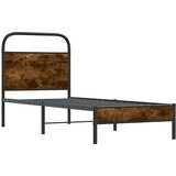  Okvir kreveta bez madraca dimljena boja hrasta 75x190 cm drveni | shoptok.hr