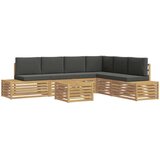  7 pcs Set vanjskih sofa Poliester Bijela i antracit | shoptok.hr
