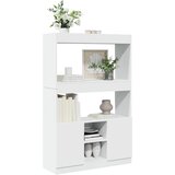  Visoka komoda bijela 92 x 33 x 140 cm od konstruiranog drva | shoptok.hr