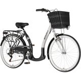 Visitor Bicikl city vintage 26" alu 18" v-brake 6 brzina 155-178cm (s/m) belo crni | Eponuda.com