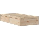 vidaXL Posteljni okvir brez vzmetnice 90x190 cm trdna borovina | Shoptok.si