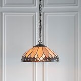  Endon 63977 - Luster na lancu Tiffany BROOKLYN 1xE27/60W/230V prečnik 40 cm | Eponuda.com
