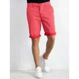 Fashionhunters Red men's shorts with a small pattern