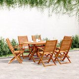 vidaXL Sklopive vrtne stolice 6 kom 57x66x95 cm masivno drvo bagrema | shoptok.hr