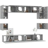  8-dijelni set TV ormarića sivog sonome konstruirano drvo | shoptok.hr