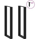  Noge za barski stol U-oblika 2 kom Crne 50 x (110-111) cm Čelik | Eponuda.ba