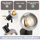 Nettlife Stropna svetilka za dnevna soba črna stropna svetilka 1 žarnica E14 siva stropna svetilka retro steklena vintage stropna svetilka, (22116749) | Shoptok.si