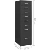 vidaXL mobilni ormarić za spise antracit 28 x 41 x 109 cm metalni | shoptok.hr