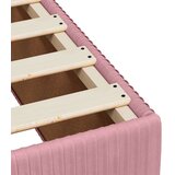 vidaXL Box spring postelja z vzmetnico roza 120x190 cm žamet | Shoptok.si