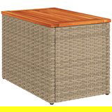  Vrtni bočni stolići 2 kom bež 55 x 34 x 37 cm poliratan i drvo | shoptok.hr