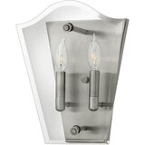 Elstead Lighting Elstead Wingate Stenska svetilka za notranjo uporabo s svečo, 2 lučkama, polirani antični nikelj, E14, (22098957) | Shoptok.si