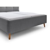 Meise Möbel Siva oblazinjena zakonska postelja s prostorom za shranjevanje z letvenim dnom 180x200 cm Madea – | Shoptok.si