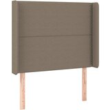 Maison Chic posteljno vzglavje - vzglavna omarica - nočna omarica z ušesi taupe 103x16x118/128 cm blago, (21711560) Cene