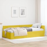  Kutni okvir kreveta Žuta 90 x 200 cm Baršun | shoptok.hr