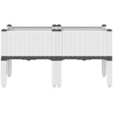  Vrtna sadilica s nogama bijela 80 x 40 x 42 cm PP | Eponuda.com