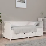  Dnevni ležaj bijeli 75x190 cm od masivne borovine