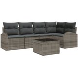 vidaXL set od 5 dijelova vrtnih sofa s jastucima crni poli ratan, dvosed vrtni kauč s pohranom i jastucima sivi poli ratan Cijene