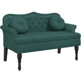  Klupa s jastucima Tamnozelena 120 5 x 65 x 75 cm baršunasta | shoptok.hr