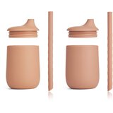 Liewood set 2 silikonskih stekleničk s slamico ellis tuscany rose/pale tuscany mix | Shoptok.si