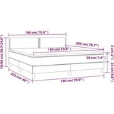  Krevet box spring s madracem LED tamnosmeđi 180x200 cm tkanina | shoptok.hr