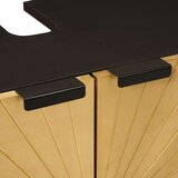 vidaXL Setovi namještaja za kupaonicu s policom 2 pcs Crna i zlatna | shoptok.hr