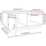  Klubska mizica črna 80x50x35,5 trdna borovina, (20711278) | Shoptok.si