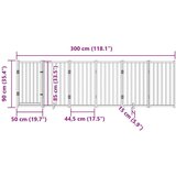 vidaXL Vrata za pse s vratima sklopiva 6 panela 300cm masivna jelovina | shoptok.hr