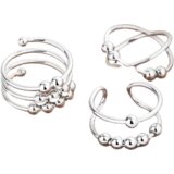 INF Antistresni obročki z vrtljivimi perlicami, 3 paketi Silver S, (21237925) | Shoptok.si