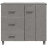  Komoda HAMAR svjetlosiva 90 x 40 x 80 cm od masivne borovine | shoptok.hr