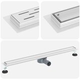 Tuš kanal 2-u-1 sa 360° sifonom Srebrno 90 cm | shoptok.hr