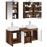  Set ormarića za kupaonicu 5 pcs Staro drvo Konstruirano drvo | shoptok.hr