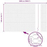 vidaXL Ograja s šestkotniki Pocinkano jeklo 5000 x 0.06 x 140 cm | Shoptok.si