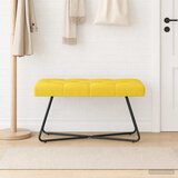  Klupa s gumbastim tkanjem Svijetlo žuta 80 x 40 x 46 cm Tkanina | shoptok.hr
