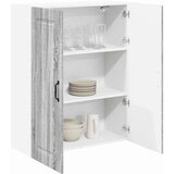 vidaXL Stenska kuhinjska omarica s polico Siva Sonoma 80 x 31 x 100 cm | Shoptok.si