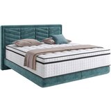 CARRYHOME postelja boxspring 160 cm x 200 cm , tekstil modra | Shoptok.si