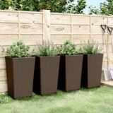  Vrtne sadilice 4 kom smeđe 32,5 x 32,5 x 57 cm od PP-a | Eponuda.com