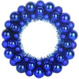 vidaXL Vijenci s božićnim kuglicama 2 pcs Plava 33 x 33 x 7 cm | shoptok.hr