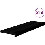  Podloge za stopnice 16 kosov rjave 80x30x2 cm trdna hrastovina, (21746627) | Shoptok.si